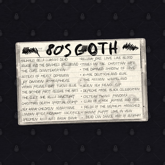 80's Goth Mix Tape Cassette by darklordpug